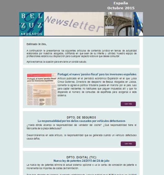 Newsletter España - Octubre 2015
