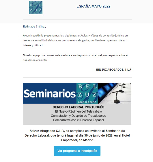 Newsletter España - Mayo 2022