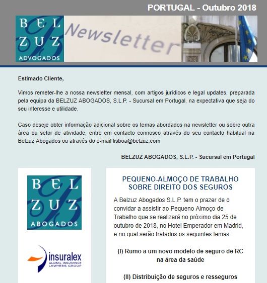 Newsletter Portugal - Outubro 2018